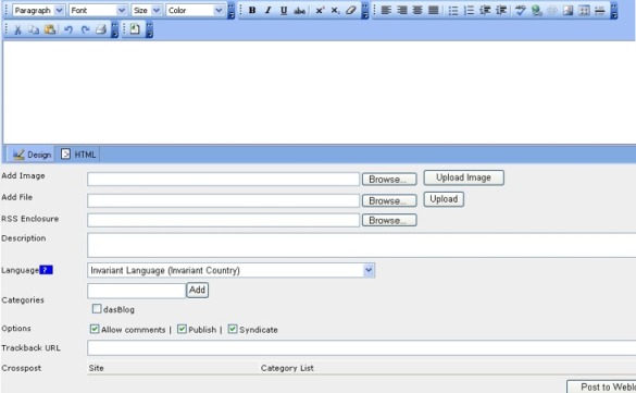 DasBlog Editor