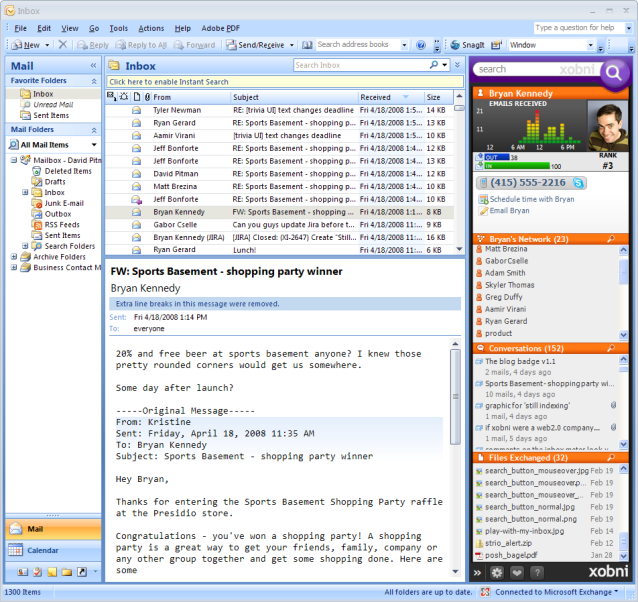 Xobni Main Page Xobni Main Page