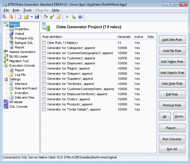 DTM Data Generator